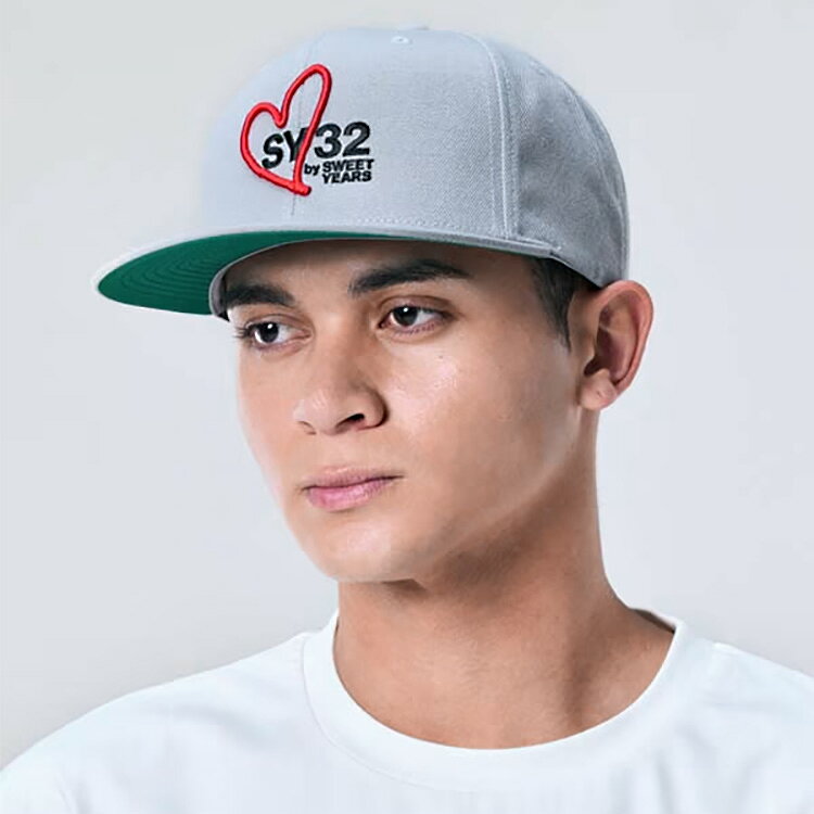 【お買い物マラソン限定店内ポイント最大20倍(2026/5/27 1:59迄)】SY32 ゴルフ HEART MIX LOGO スナップバック キャップ 2026春夏 32-26SN9-08