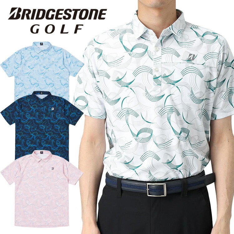 BRIDGESTONE - ブリヂストンゴルフ B-02 半袖ポケット付きシャツ メンズ 2026春夏 ゴルフウェア IGM03A