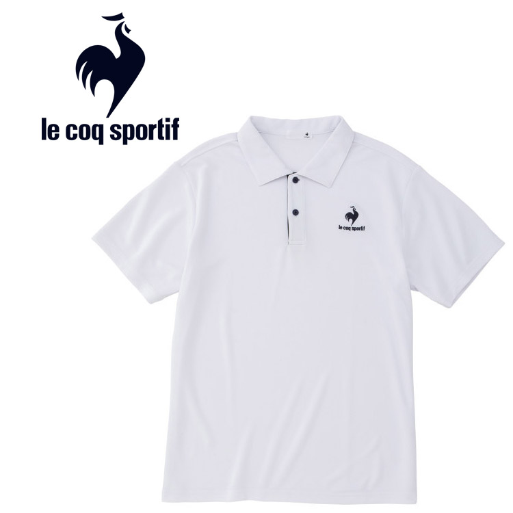 ルコックスポルティフ ポロシャツ メンズ メール便送料無料 ルコック スポルティフ le coq sportif エコペットポロシャツ 半袖 メンズ QMMTJA70Z-WHT