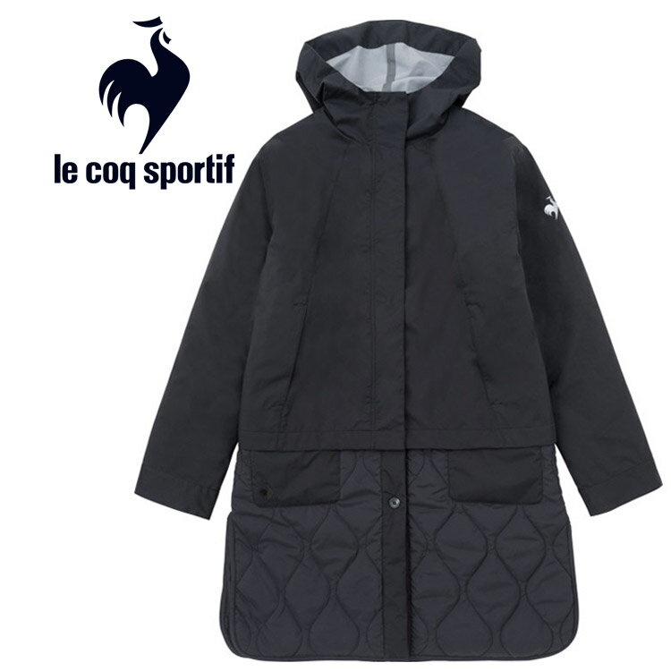 ルコックスポルティフ アウトドアジャケット レディース お買い得スペシャルプライス ルコック スポルティフ le coq sportif 3WAYコート フード付き レディース QMWWJK01CP-BK