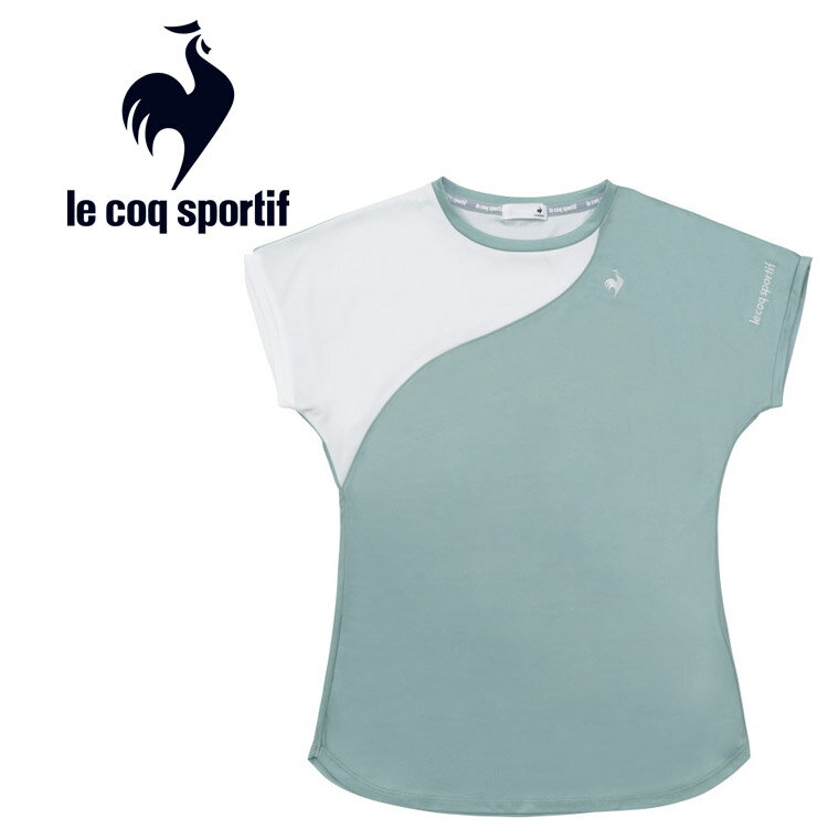 お買い得スペシャルプライス メール便送料無料 ルコック スポルティフ le coq sportif テニス カラー切替ゲームシャツ 半袖 レディース QTWWJA04-BL