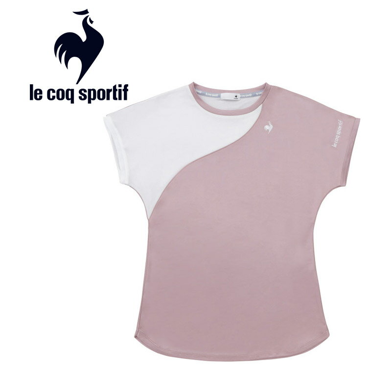 お買い得スペシャルプライス メール便送料無料 ルコック スポルティフ le coq sportif テニス カラー切替ゲームシャツ 半袖 レディース QTWWJA04-PK