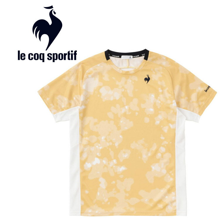 メール便送料無料 ルコック スポルティフ le coq sportif テニス 涼感グラフィックゲームシャツ 半袖 メンズ QTMVJA02-OR