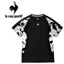 メール便送料無料 ルコックスポルティフ le coq sportif テニス Aile forme グラフィックゲームシャツ 半袖 メンズ LN4FHT10M-BK00