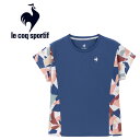 お買い得スペシャルプライス メール便送料無料 ルコックスポルティフ le coq sportif テニス グラフィックゲームシャツ 半袖 レディース LN4FHT11L-BL00