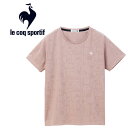 お買い得スペシャルプライス メール便送料無料 ルコック スポルティフ le coq sportif ジャガードニット 半袖Tシャツ ウィメンズ QMWXJA06-PK
