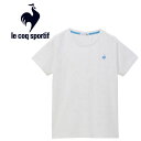 お買い得スペシャルプライス メール便送料無料 ルコックスポルティフ le coq sportif ジャガードニット 半袖Tシャツ レディース QMWXJA06-WH