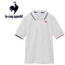 お買い得スペシャルプライス メール便送料無料 ルコックスポルティフ le coq sportif ヘランカサンスクリーン 半袖ポロシャツ レディース QMWXJA40-WH