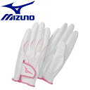 メール便送料無料 ミズノ MIZUNO パークゴルフ手袋 グローブ ゴルフタイプ 羊革 レディース C3JGP81464