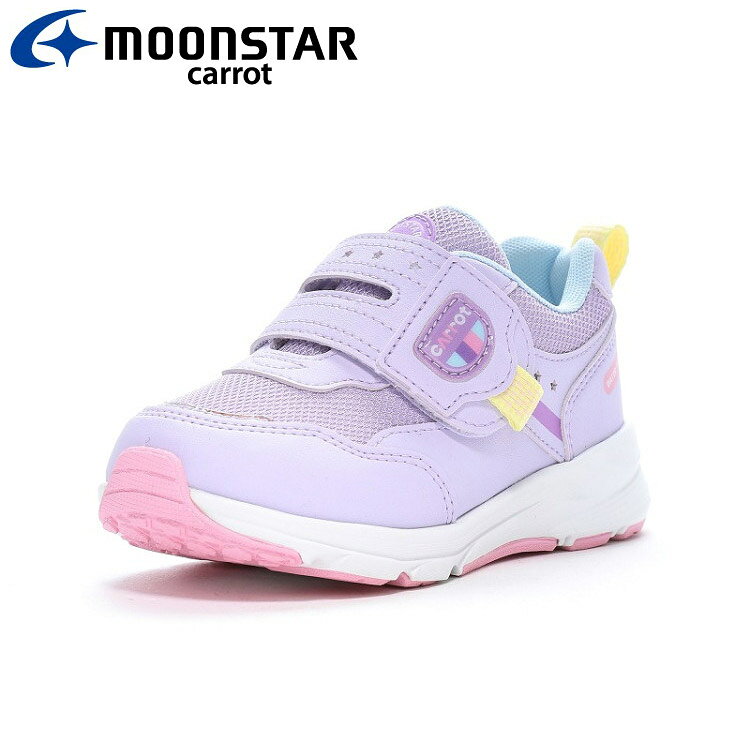 【全品ポイントアップ！マラソン限定店内最大20倍(4/4 20:00〜)】 お買い得スペシャルプライス ムーンスター CR C2375 パープル 12185499 キャロット 子供靴 キッズ スニーカー(4.0)
