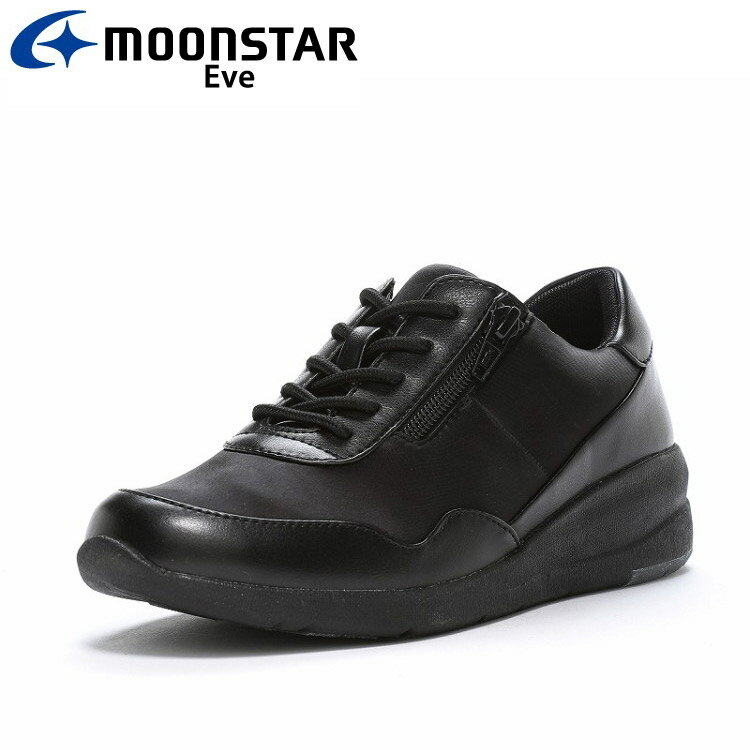 Rakuten - 【お買い物マラソン限定店内ポイント最大20倍(2026/4/14 20:00〜)】 お買い得スペシャルプライス ムーンスター EVE 330 ブラック 12422366 イブ レディース コンフォート シューズ