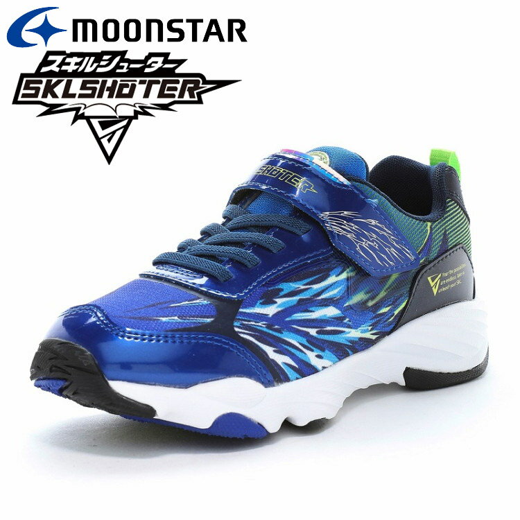 樂天商城 - 【お買い物マラソン限定店内ポイント最大20倍(2026/4/17 9:59迄)】お買い得スペシャルプライス ムーンスター SK 0081 シップウ ブルー 12240695 スキルシューター 子供靴 キッズ ジュニア スニーカー
