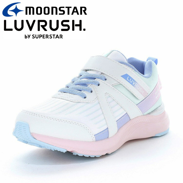 Rakuten - 【3日間限定店内ポイント最大20倍(4/18 00:00〜4/20 23:59迄)】お買い得スペシャルプライス ムーンスター LV 1250 ラピット ホワイト 12240921 ラブラッシュ 子供靴 キッズ ジュニア スニーカー
