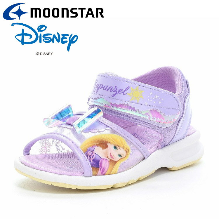 Rakuten - 【お買い物マラソン限定店内ポイント最大20倍(2026/4/14 20:00〜)】 ムーンスター DN C1370 パープル 12187139 ディズニー プリンセス ラプンツェル 子供靴 キッズ サンダル