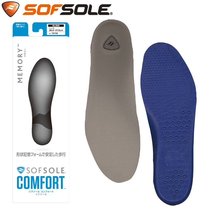 メール便送料無料 ソフソール メモリー インソール【返品不可】