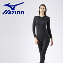 メール便送料無料 ミズノ MIZUNO 発熱素材 ブレスサーモアンダーウエア 中厚 for Active クルーネック長袖シャツ レディース C2JAA83109