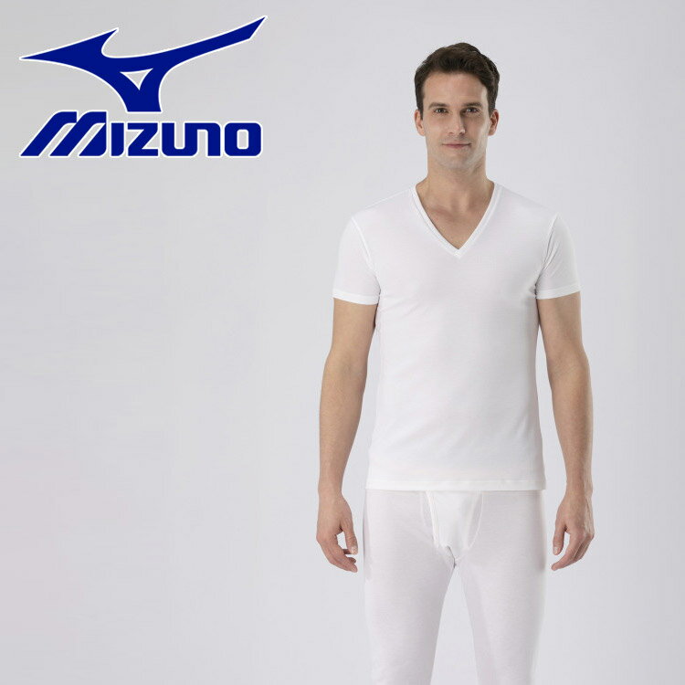 【お買い物マラソン限定店内ポイント最大20倍(10/14 20:00〜10/17 9:59迄)】 メール便送料無料 ミズノ MIZUNO 発熱素材 ブレスサーモアンダーウエア 薄手 for Daily Vネック半袖シャツ メンズ C2JAA61302