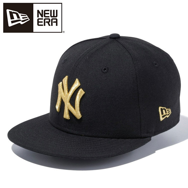  ニューエラ Youth 9FIFTY ニューヨーク・ヤンキース ブラック × ゴールド 13565785 ジュニア