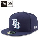 【スーパーセール期間限定店内ポイント最大20倍(9/11 1:59迄)】 ニューエラ 59FIFTY MLBオンフィールド タンパベイ・レイズ ゲーム 14524844