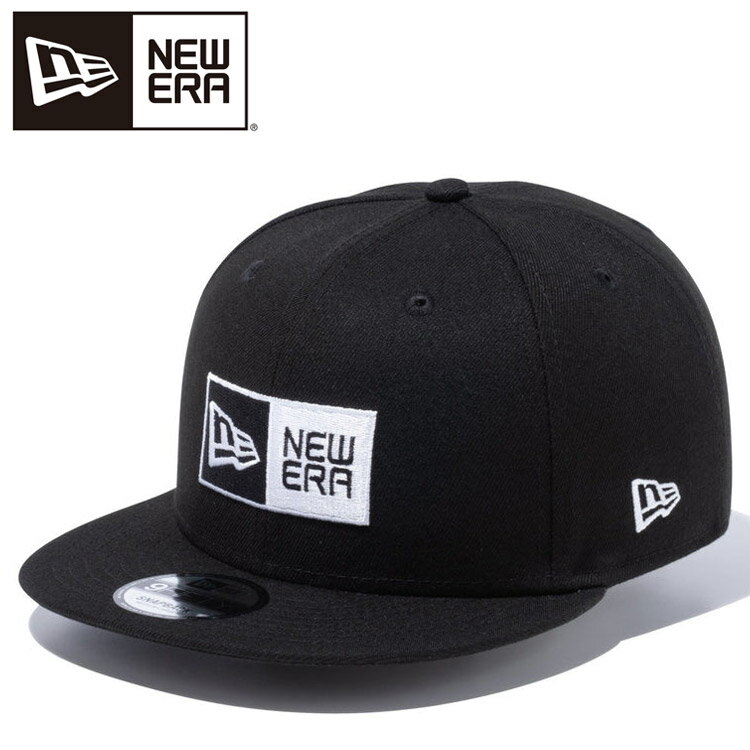  ニューエラ 9FIFTY ボックスロゴ ブラック × ホワイト 14524966