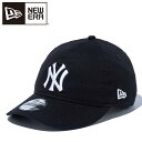 【4日間限定店内ポイント最大20倍(8/18 23:59迄)】 ニューエラ 9THIRTY ニューヨーク・ヤンキース ノンウォッシュコットン ブラック × ホワイト 14525054