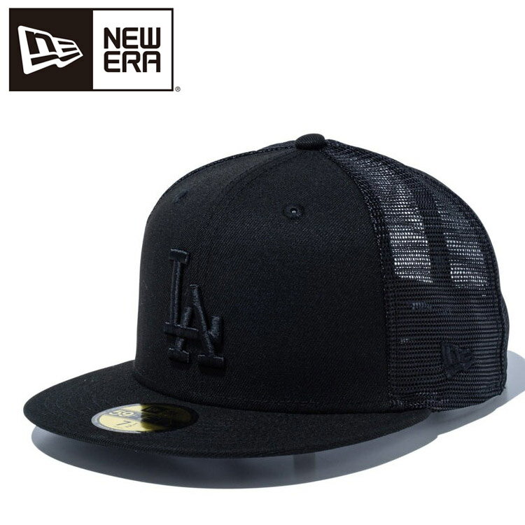 【0のつく日もポイントアップ！店内最大20倍(4/10 23:59迄)】 ニューエラ 59FIFTY トラッカー ロサンゼルス・ドジャース ブラック × ブラック 14525156