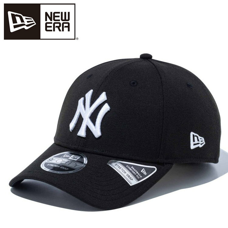楽天FZONEスポーツ【ブラックフライデー限定店内ポイント最大20倍（11/27 1:59迄】 ニューエラ 9FORTY ストレッチスナップ ニューヨーク・ヤンキース ブラック × ホワイト 14527235