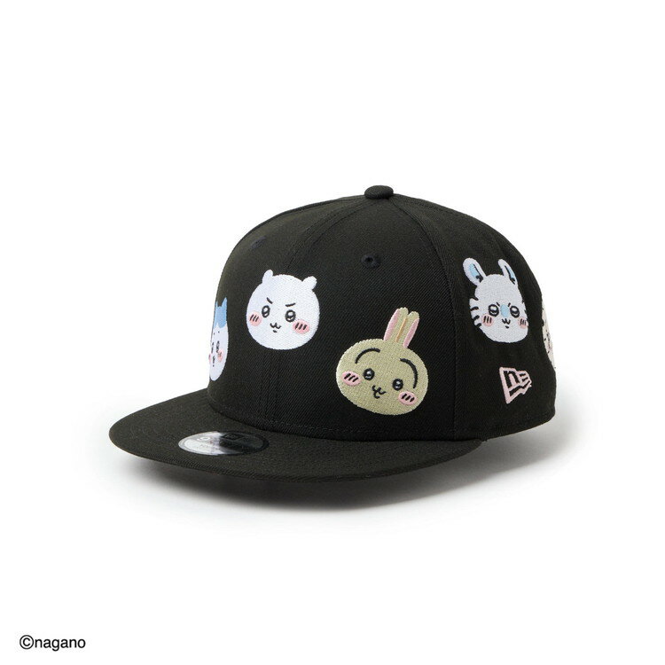 【期間限定ポイント最大20倍(2026/3/27 23:59迄)】 ニューエラ キッズ Youth 9FIFTY ちいかわ キャラALL OVER ブラック 14864474