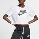 お買い得スペシャルプライス メール便送料無料 ナイキ ウィメンズ エッセンシャルクロップド Tシャツアイコン フレンチテリー BV6176-100 レディース ナイキ スポーツウェア 柔らかいコットンジャージー素材 丈の短いデザイン ゆったりとした着用感のルーズフィット
