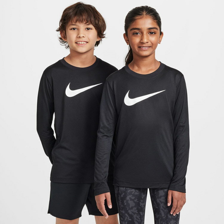 【お買い物マラソン限定店内ポイント最大20倍(2026/2/23 1:59迄)】 お買い得スペシャルプライス メール便送料無料 ナイキ YTH DF LGD スウッシュ HBR L/S Tシャツ FZ5192-010 ジュニア