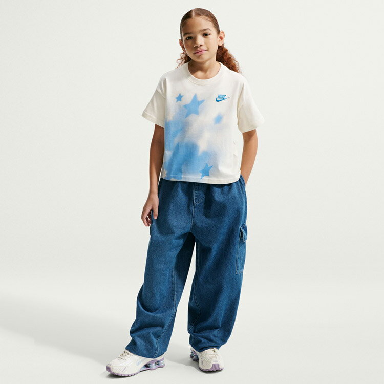 Rakuten - 【スーパーセール限定店内最大20倍(6/4 20:00〜)】 お買い得スペシャルプライス メール便送料無料 ナイキ YTH NSW ボクシー スター S/S Tシャツ II1268-047 ジュニア