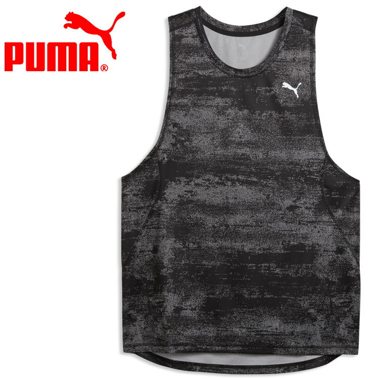 PUMA - 【3日間限定店内ポイント最大20倍(5/18 00:00〜5/20 23:59迄)】お買い得スペシャルプライス メール便送料無料 プーマ M RUN VELOCITY AOP タンク 529125-01 メンズ