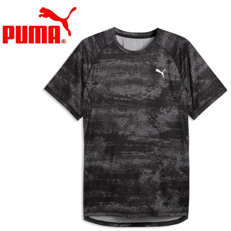 PUMA - 【お買い物マラソン限定店内ポイント最大20倍(2026/5/16 1:59迄)】お買い得スペシャルプライス メール便送料無料 プーマ M Run Velocity AOP Tシャツ 529127-01 メンズ