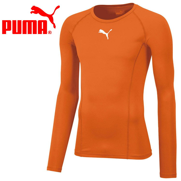 樂天商城 - 【3日間限定店内ポイント最大20倍(4/18 00:00〜4/20 23:59迄)】お買い得スペシャルプライス メール便送料無料 プーマ コンプレッション クルーネック LS シャツ 660765-08 メンズ