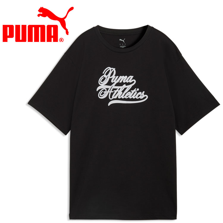  お買い得スペシャルプライス メール便送料無料 プーマ GRAPHICS リラックスド バーシティ Tシャツ 694116-01 レディース