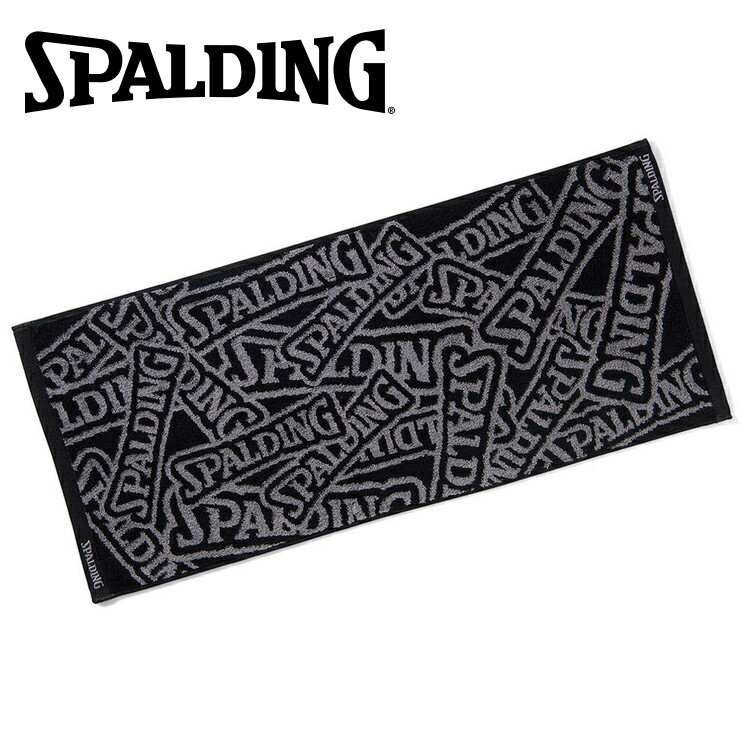 【ブラックフライデー限定店内ポイント最大20倍(11/27 1:59迄】 スポルディング ジャカードタオル SDロゴ ブラック SAT211010 【地域限定送...