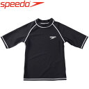 【ブラックフライデー限定店内ポイント最大20倍(11/27 1:59迄】 メール便送料無料 スピード ハーフスリーブラッシュガード ジュニア SD65J15-K