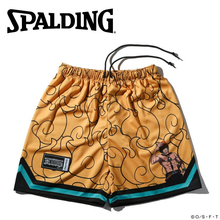 【期間限定ポイント最大20倍(2026/3/27 23:59迄)】 メール便送料無料 スポルディング KIDS ジュニア ジャージーショーツ ONE PIECEメラメラの実 SJP25164P