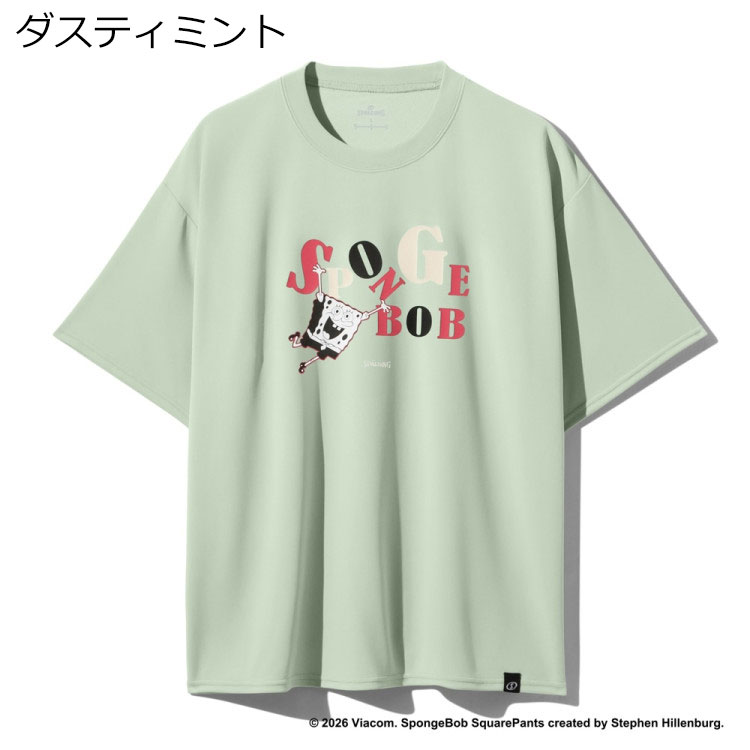 FZONEスポーツの【期間限定ポイント最大20倍(2026/8/31 23:59迄)】 メール便送料無料 スポルディング Tシャツ スポンジ・ボブ タイポグラフィ SMT26035S｜アングル2