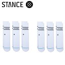 お買い得スペシャルプライス メール便送料無料 スタンス ソックス 靴下 6足セット BASIC CREW 6 PACK A556C24BASWHT メンズ