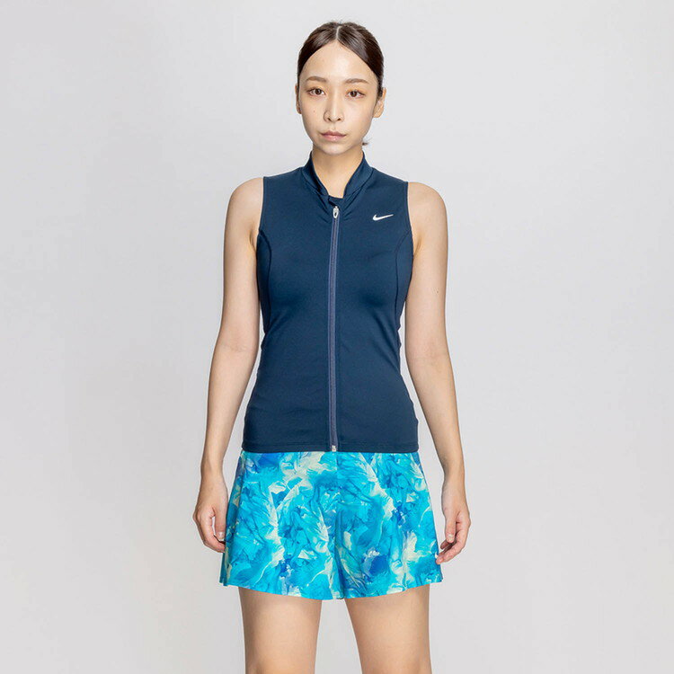 【お買い物マラソン限定店内ポイント最大20倍(2026/2/23 1:59迄)】 お買い得スペシャルプライス メール便送料無料 ナイキ フットマーク ジップ付き袖なしゆったりシルエット総柄2in1パンツセパレーツ 2993129-010 レディース 返品不可