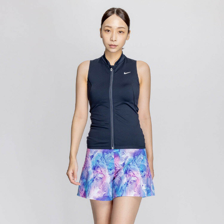 【年末年始限定店内ポイント最大20倍(1/5 23:59迄)】 お買い得スペシャルプライス メール便送料無料 ナイキ フットマーク ジップ付き袖なしゆったりシルエット総柄2in1パンツセパレーツ 2993129-132 レディース 返品不可