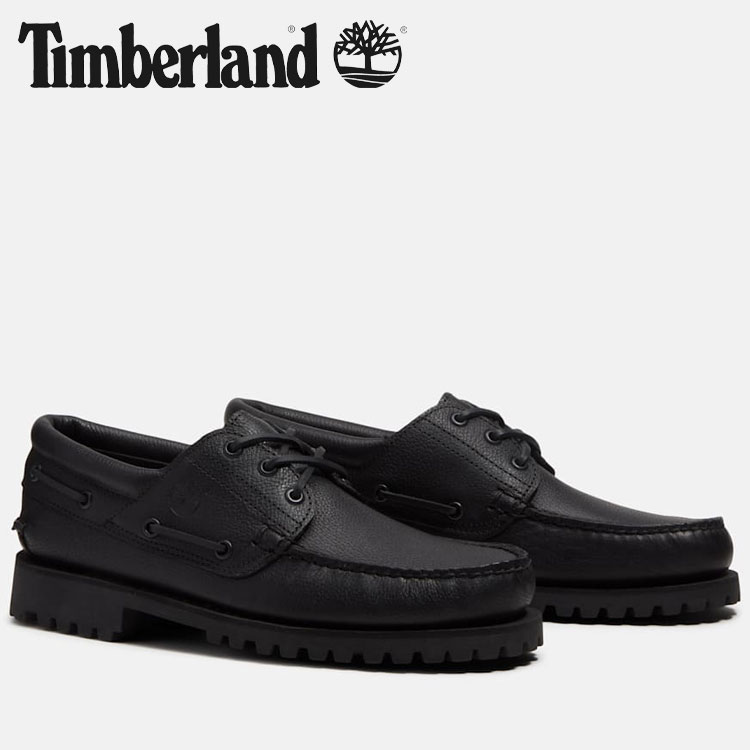 【エントリーで全品ポイント10倍(9/11 1:59迄)】 ティンバーランド Timberland 3 eye classic All over Black スリーアイ 3eye ラグ ハンドソーン ボート A2PDQANI メンズ シューズ