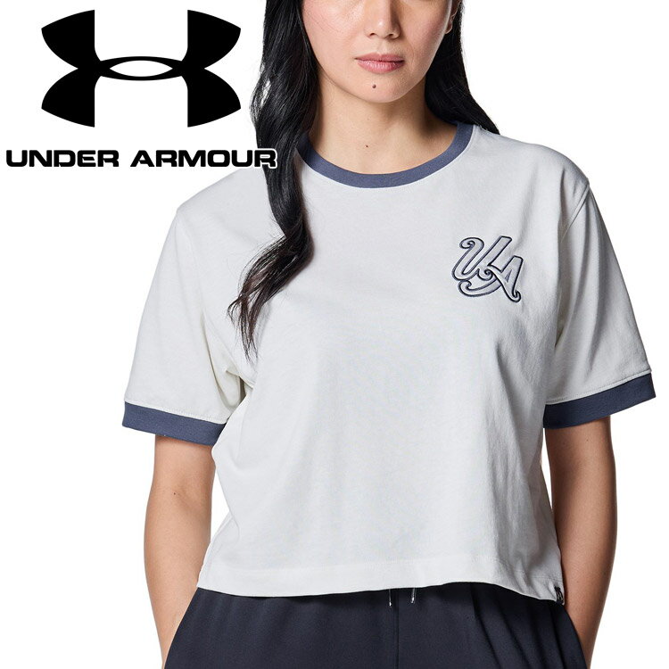 メール便送料無料 アンダーアーマー UAヘビーウエイト エンブロイダリー Tシャツ 6001369-114 レディース
