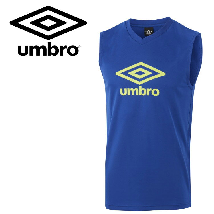 メール便送料無料 アンブロ サッカー ノースリーブシャツ メンズ レディース UUUVJA66-BLU