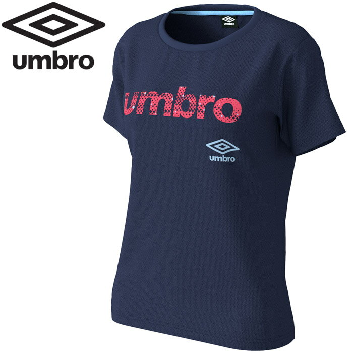 メール便送料無料 アンブロ umbro ロゴ S/Sシャツ レディース UMWNJA67-NVY