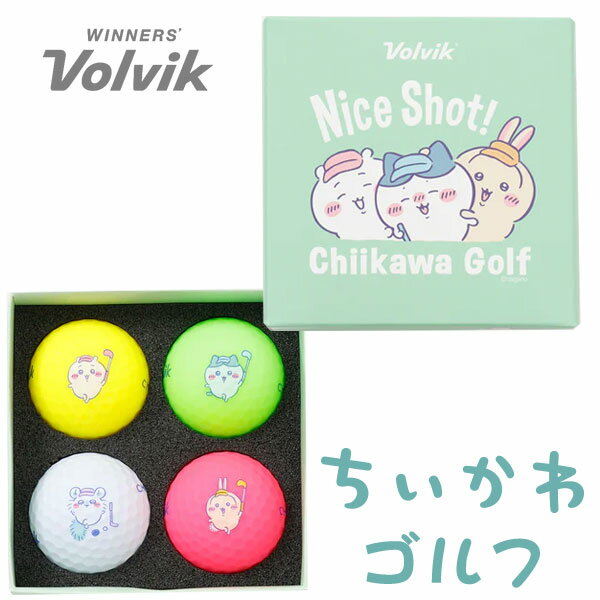 樂天商城 - ちいかわゴルフ ゴルフボール 4球入り VOLVIKカラーミックス chiikawa Golf キャラクターグッズ 2026モデル