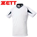 メール便送料無料 ゼット ZETT 野球 Vネックベースボールシャツ ベースボールTシャツ BOT761-1129