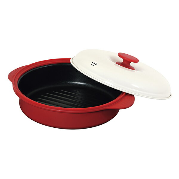 電子レンジ専用 調理器具 スピードクック 丸深型 HC-102 パール金属 | 焼き魚 魚焼き 焼き目 焼く 蒸す 煮る 炊く 茹でる 加熱 温め 煮込み アルミメッキ鋼板(内面/ふっ素樹脂塗膜加工 外面/シリコーン樹脂塗装 底面/発熱シリコーンゴム) レンジ調理