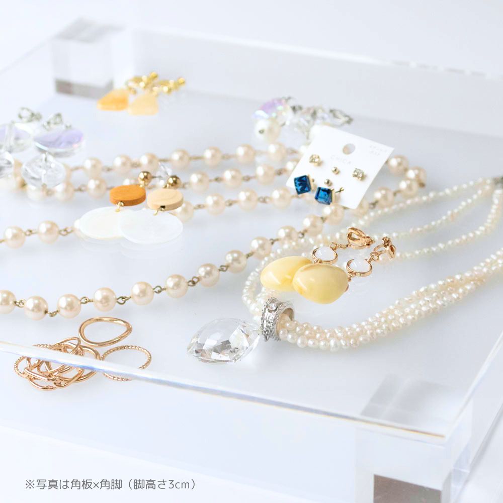 ディスプレイ アクリル 撮影用 三種のアクリル 【角板 × 丸脚 セット】キット 撮影小道具 組み合わせ自在 36通り以上 商品棚 広告 店舗 雑貨屋 アクセサリー ジュエリー クリア 透明 綺麗 シンプル 組み立て式 円柱 アクリルブロック アクリル板 カメラ 物撮り 小物 台座 g-assist-10001153 プラショップ ジーアシスト サンプル画像2